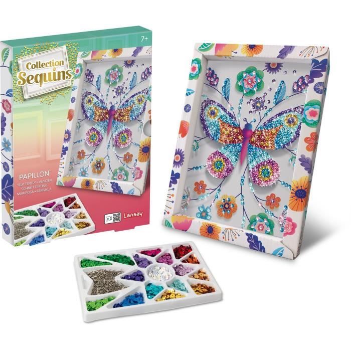 Butterflies - illustration with sequins