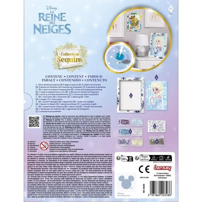 Creative game - LANSAY - Sequin collection - ELSA FROZEN - From 7 years old