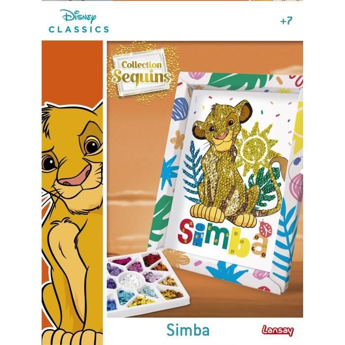 Creative game - LANSAY - Sequin collection - SIMBA THE LION KING - From 7 years old