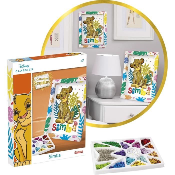 Creative game - LANSAY - Sequin collection - SIMBA THE LION KING - From 7 years old