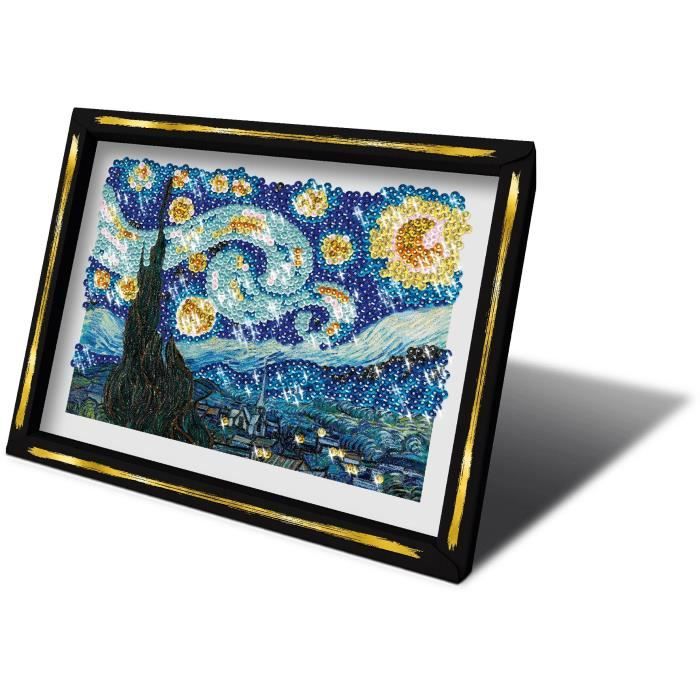 Creative leisure kit - LANSAY - Sequins collection - The starry night - Van Gogh - From 14 years old