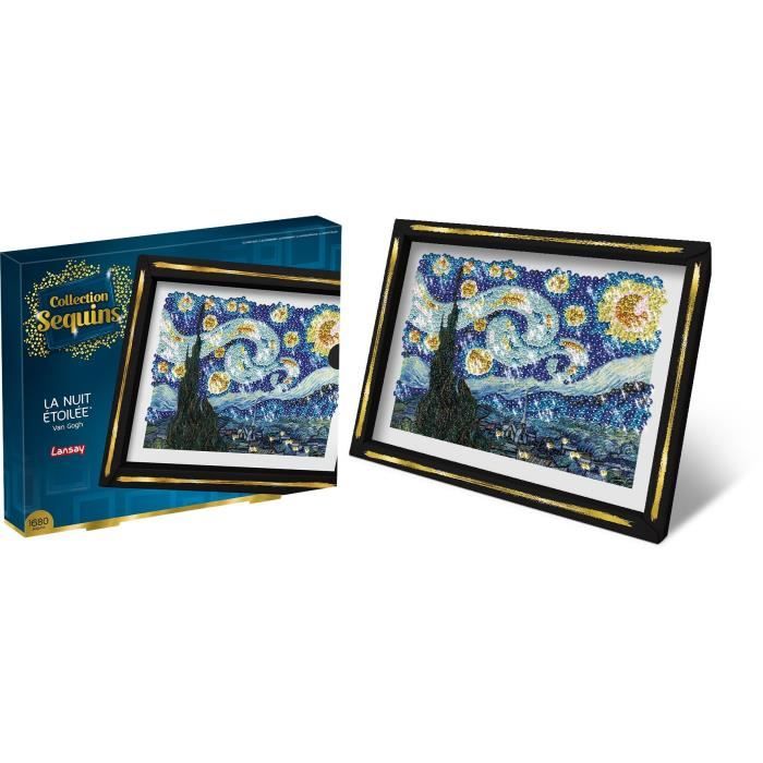 Creative leisure kit - LANSAY - Sequins collection - The starry night - Van Gogh - From 14 years old
