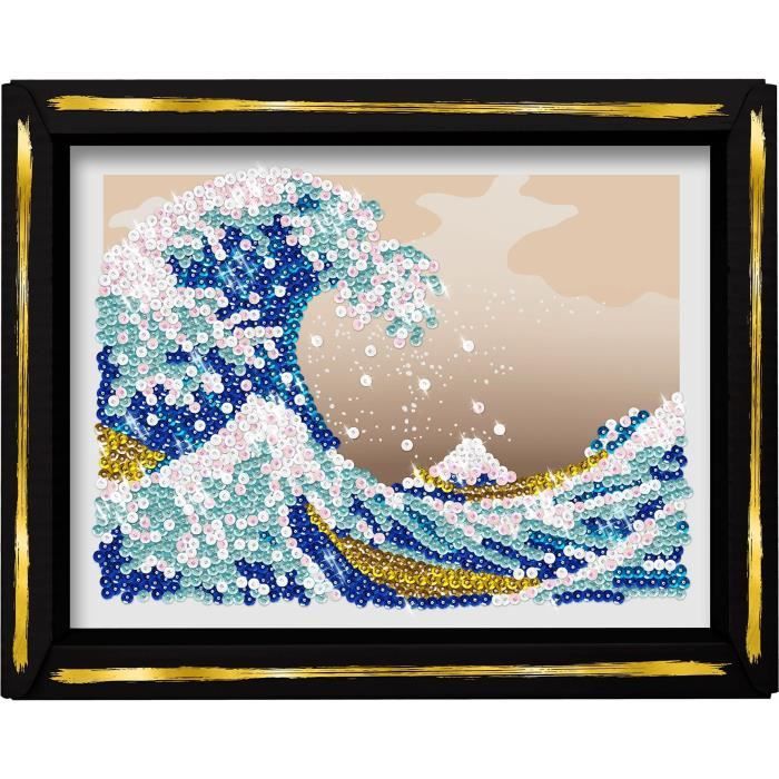 Creative leisure kit - LANSAY - Sequins Collection - The Great Wave - Hokusai - From 14 years old