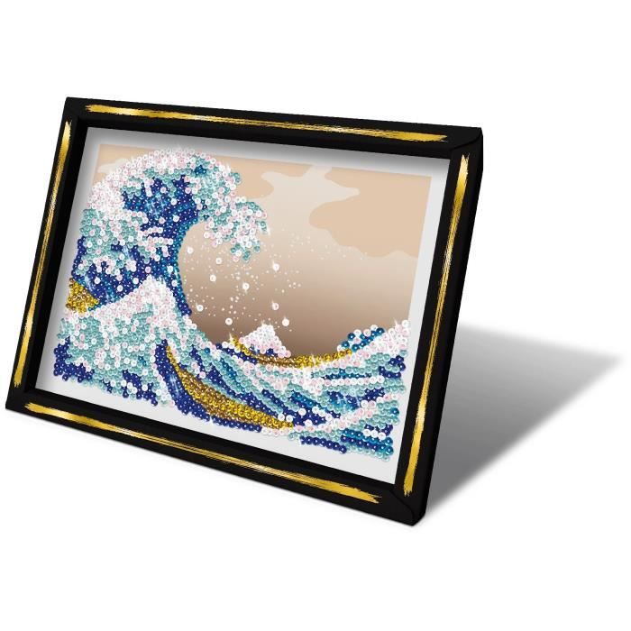 Creative leisure kit - LANSAY - Sequins Collection - The Great Wave - Hokusai - From 14 years old