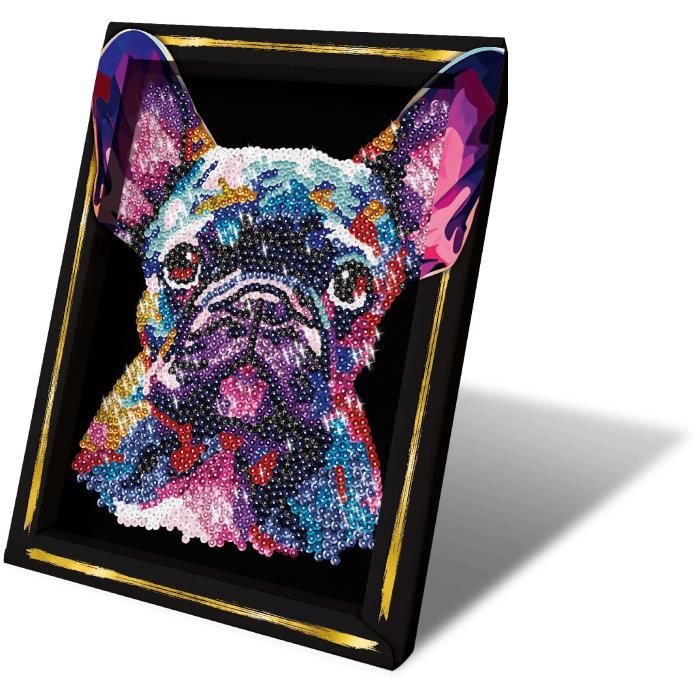 Creative leisure kit - LANSAY - Sequins collection - Pop art dog - From 14 years old