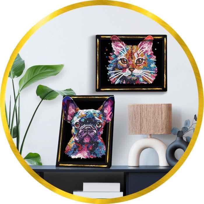 Creative leisure kit - LANSAY - Sequins collection - Pop art dog - From 14 years old