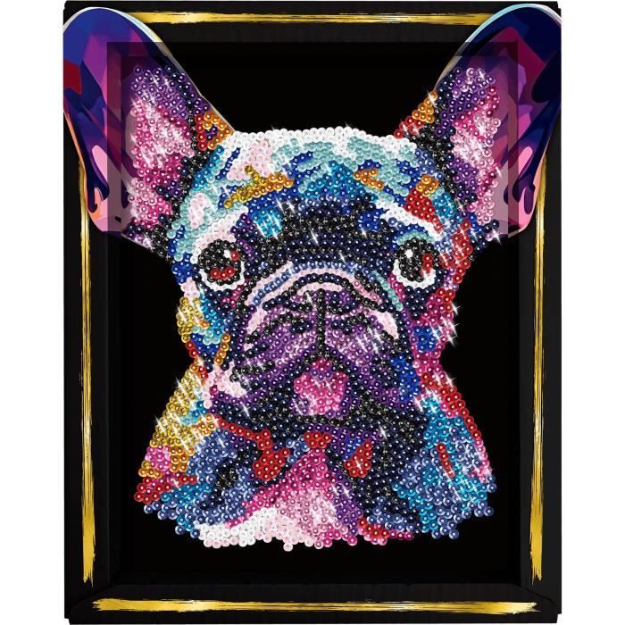 Creative leisure kit - LANSAY - Sequins collection - Pop art dog - From 14 years old