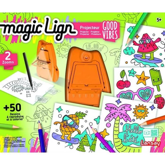 Magic Lign - LANSAY - Good vibes projector - 50 illustrations - From 5 years old