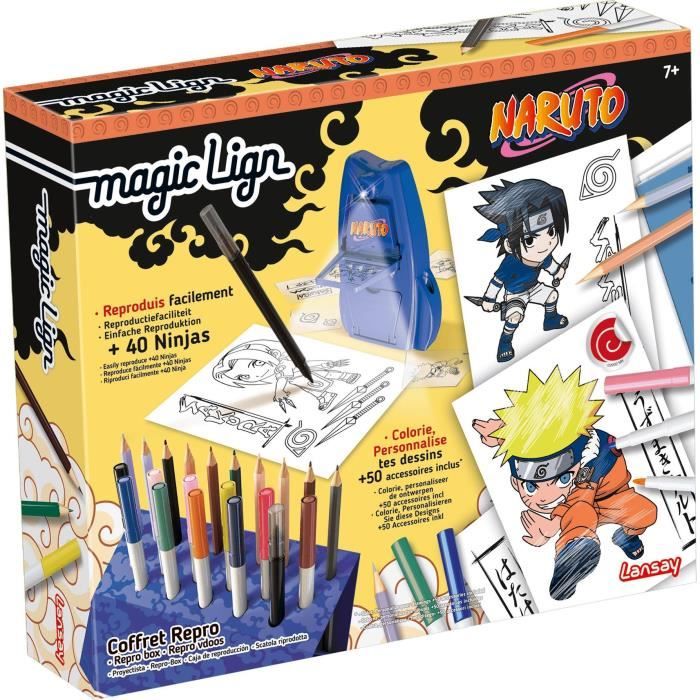 Magic Lign - LANSAY - Naruto Repro Box - 100 illustrations - From 7 years old