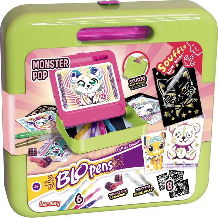 Creative Toys - LANSAY - BLOPENS - Coloring Set - MONSTER POP CREATIVE SET - Ages 5 and up