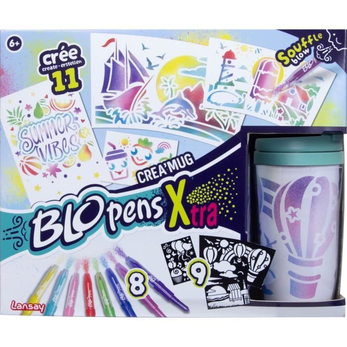 Blopens - LANSAY - Créa'mug - 9 stencils - 1 mug - From 6 years old