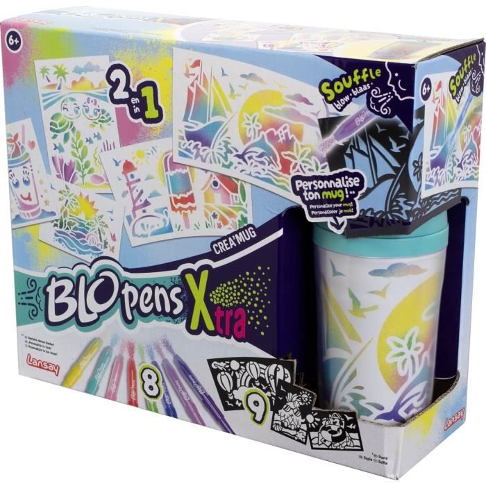 Blopens - LANSAY - Créa'mug - 9 stencils - 1 mug - From 6 years old