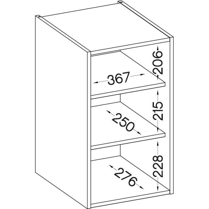 High furniture 1 hinged door - matt gray - l 40 x D 31.6 x 72 cm - lassen