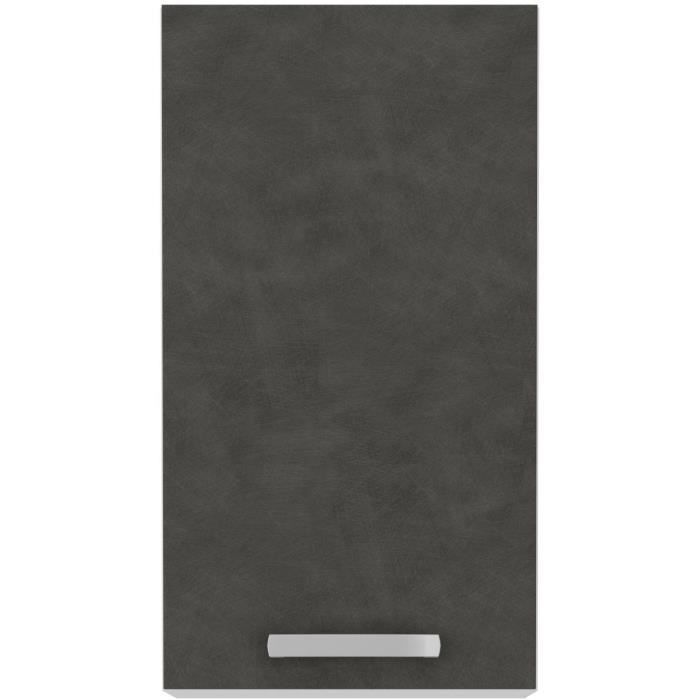 High furniture 1 hinged door - matt gray - l 40 x D 31.6 x 72 cm - lassen