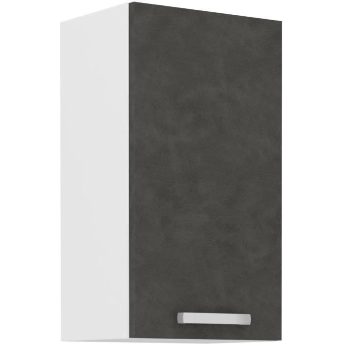 High furniture 1 hinged door - matt gray - l 40 x D 31.6 x 72 cm - lassen