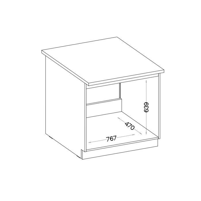 LASSEN Kitchen base unit under sink L 80 cm - Sonoma light oak decor