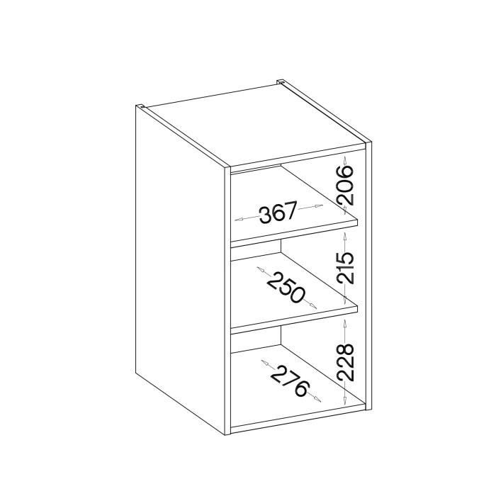 High cabinet 1 hinged door - Sonoma chene decor - L 40 x D 31.6 x 72 cm - lassen