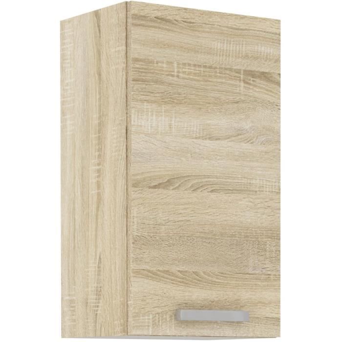 High cabinet 1 hinged door - Sonoma chene decor - L 40 x D 31.6 x 72 cm - lassen