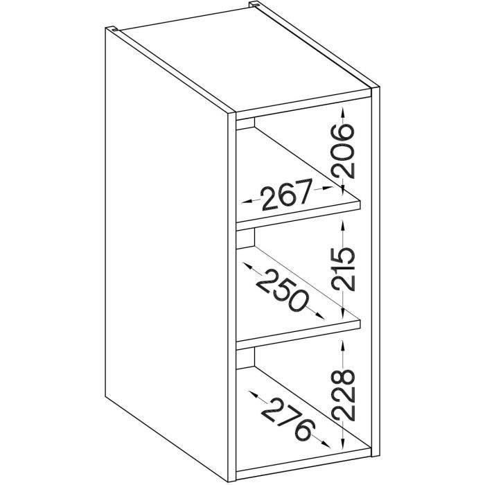 High cabinet 1 hinged door - Sonoma chene decor - L 30 x D 31.6 x H 72 cm - lassen