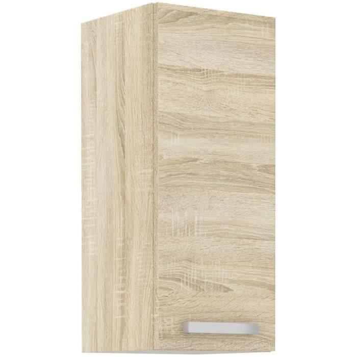 High cabinet 1 hinged door - Sonoma chene decor - L 30 x D 31.6 x H 72 cm - lassen