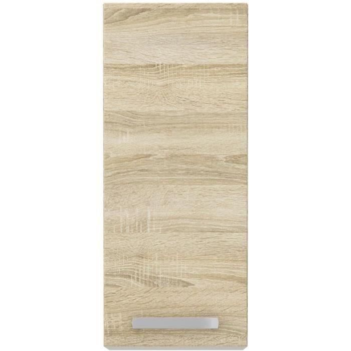 High cabinet 1 hinged door - Sonoma chene decor - L 30 x D 31.6 x H 72 cm - lassen