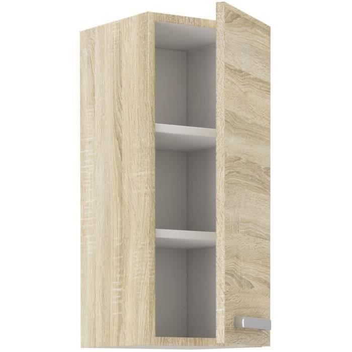 High cabinet 1 hinged door - Sonoma chene decor - L 30 x D 31.6 x H 72 cm - lassen