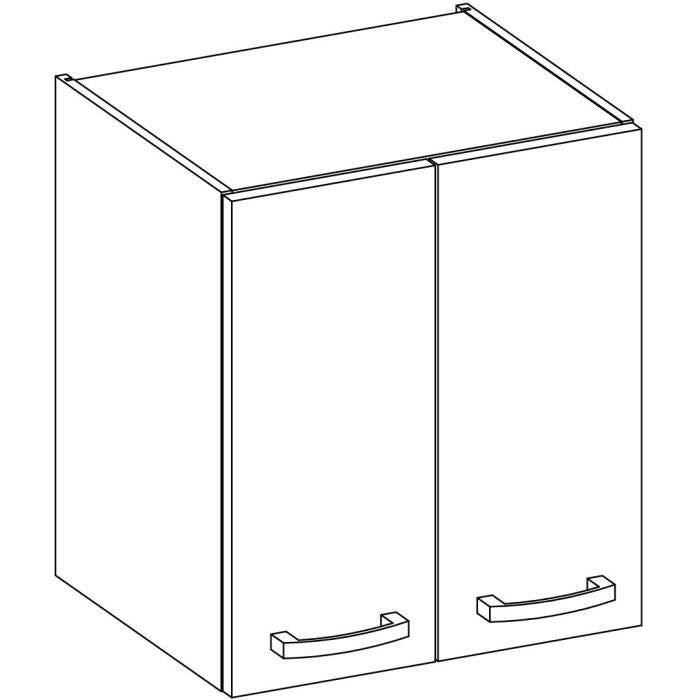High cabinet 2 hinged doors - Sonoma chene decor - L 60 cm x D 31.6 x H 72 cm - lassen