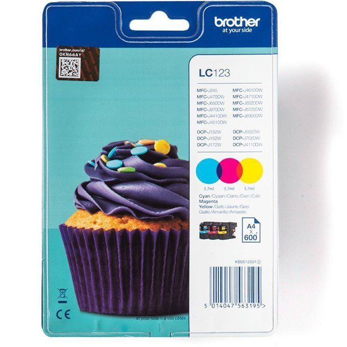 Brother LC123RBWBP Color Ink Cartridge