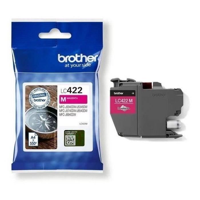 Cartridge LC422M - BROTHER - Magenta - 550 p - For Business Smart MFC-J5340DW, MFC-J5345DW, MFC-J5740DW, MFC-J6540DW and MFC-J6940DW