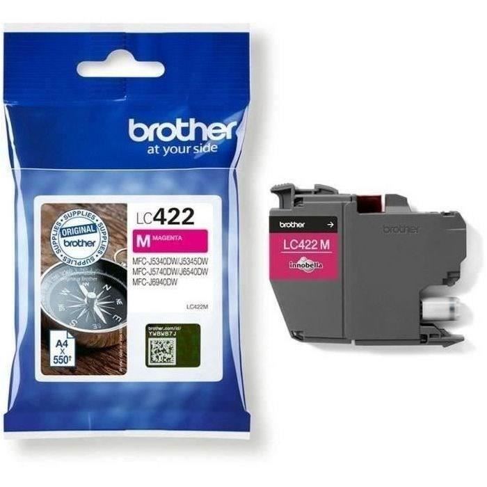 Cartridge LC422M - BROTHER - Magenta - 550 p - For Business Smart MFC-J5340DW, MFC-J5345DW, MFC-J5740DW, MFC-J6540DW and MFC-J6940DW