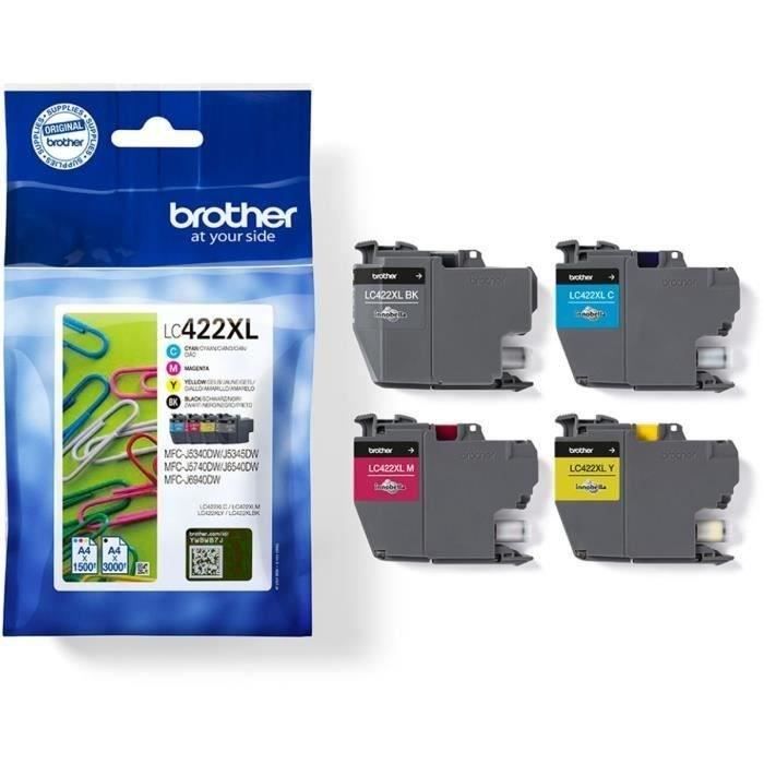Pack of 4 cartridges LC422XLVAL - BROTHER - For Business Smart MFC-J5340DW, MFC-J5345DW, MFC-J5740DW, MFC-J6540DW and MFC-J6940DW