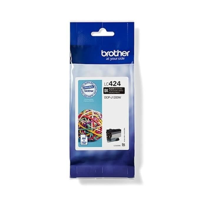 LC424BK Ink Cartridge - BROTHER - 750 page High Yield Black - For DCP-J1200W
