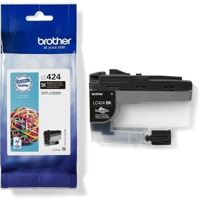 LC424BK Ink Cartridge - BROTHER - 750 page High Yield Black - For DCP-J1200W
