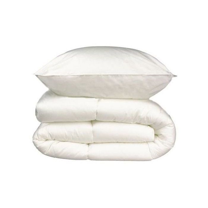 Microfiber bed linen pack - 1 hot duvet 140x200 cm + 1 pillow 60x60 cm white
