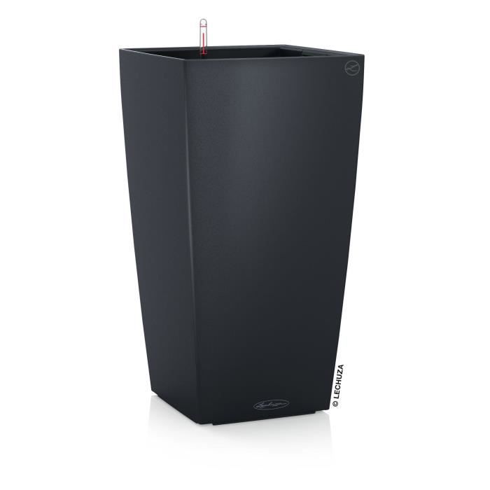 LECHUZA Cubico Color 40 Planter - Slate - Sub-irrigation system - 40x40x75cm