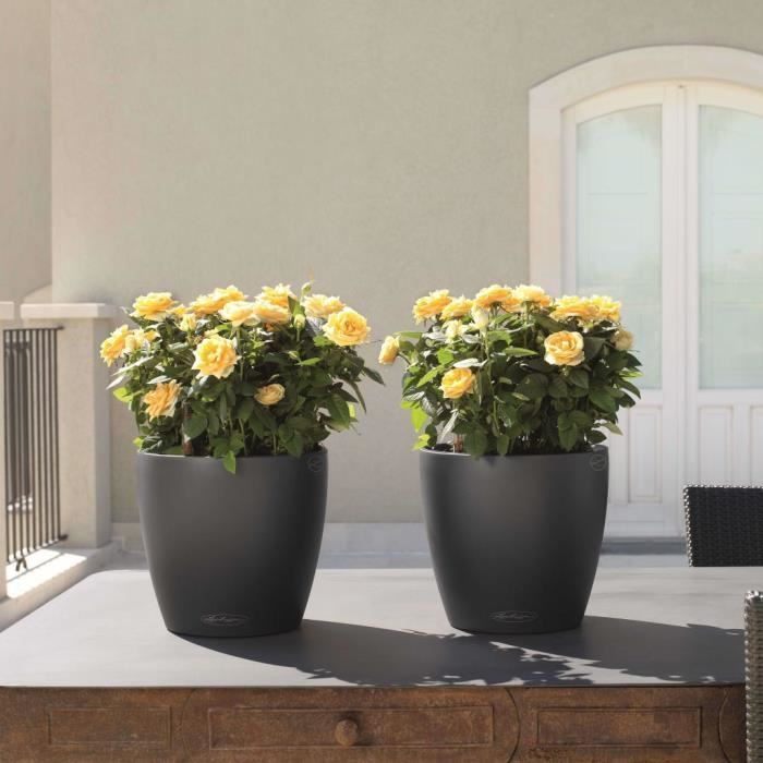 LECHUZA Jardiniere Classico Color 28 ALL-IN-ONE Slate 13204