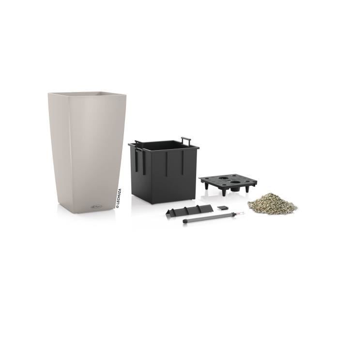 Jardiniere - Cubico color 40 - Complete kit - Sand brown - 31 L - LECHUZA
