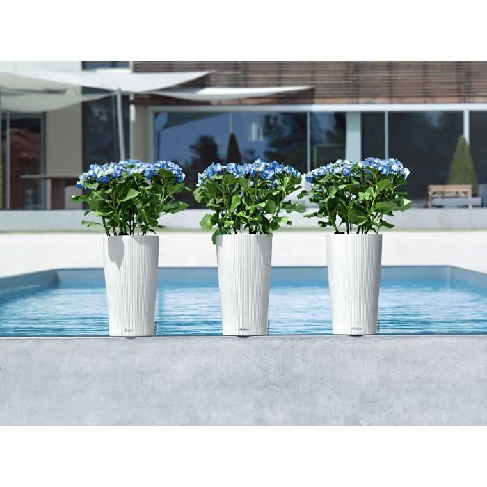 Jardiniere - Cilindro color 32 - Complete kit - White - 13 L -LECHUZA