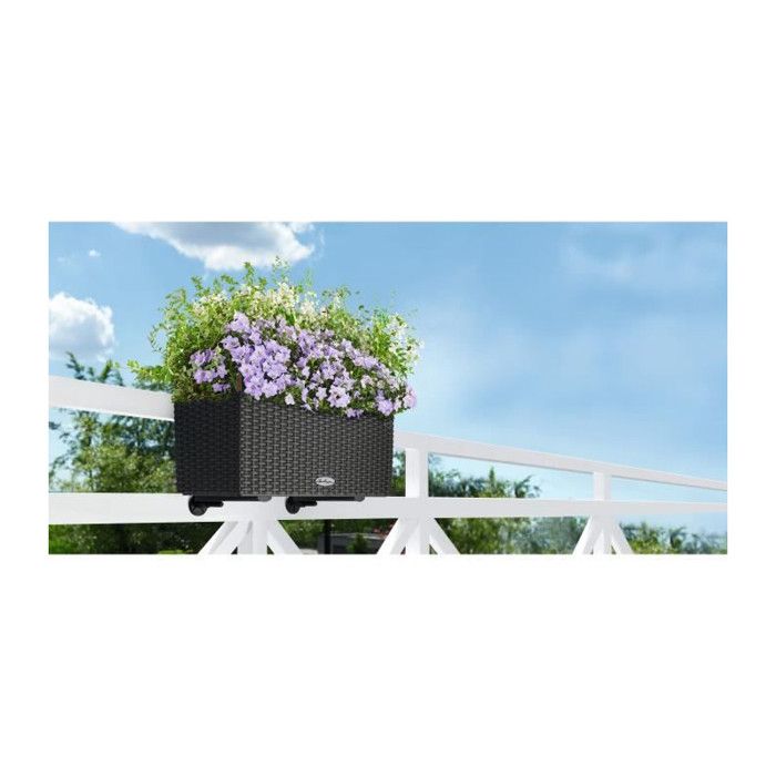 Jardiniere - Lechuza - Balconera Cottage 50 - Granite - Rectangular - With water reserve