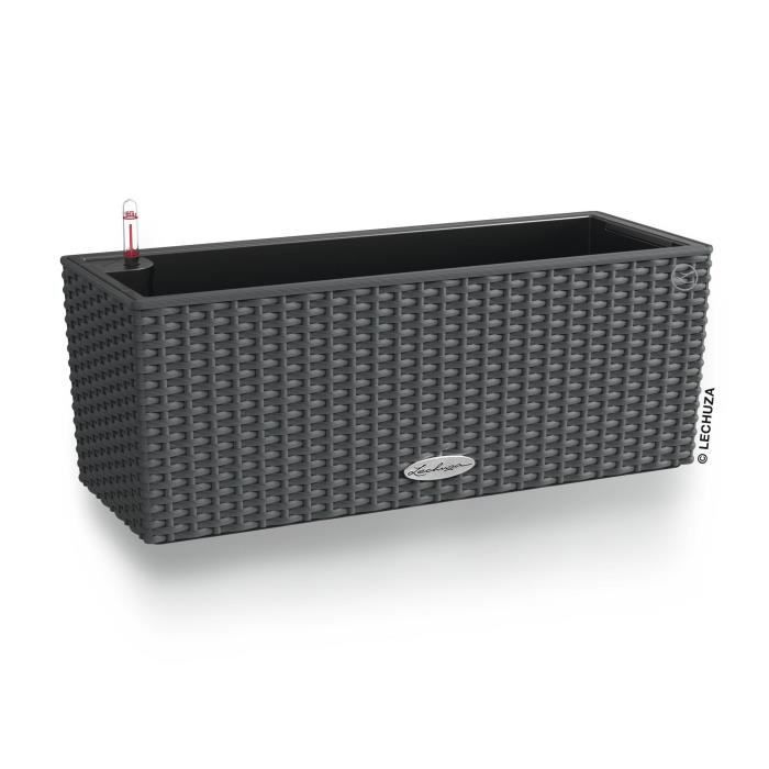 Jardiniere - Lechuza - Balconera Cottage 50 - Granite - Rectangular - With water reserve