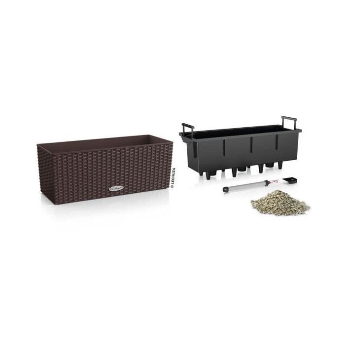 Jardiniere - Balconera cottage 50 - Complete kit - Moka - 8 L - LECHUZA