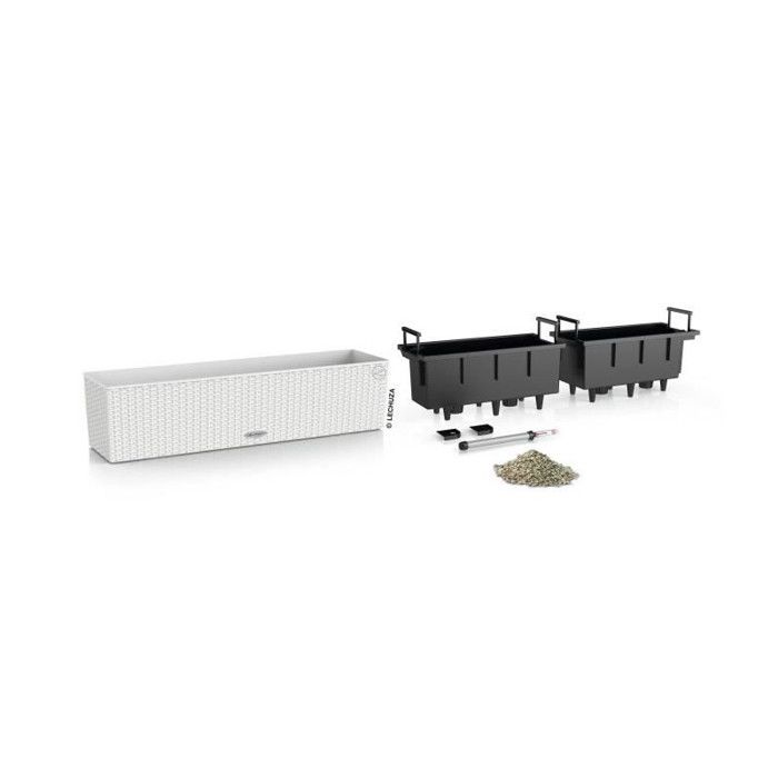 Jardiniere - Balconera cottage 80 - Complete kit - White - 12 L - LECHUZA