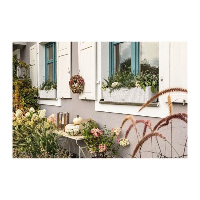 Jardiniere - Balconera cottage 80 - Complete kit - White - 12 L - LECHUZA