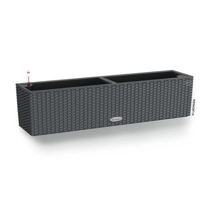 Jardiniere - Balconera cottage 80 - Complete kit - Granite - 12L - LECHUZA