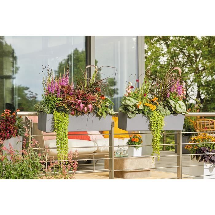 Jardiniere - Balconera stone 80 - Complete kit - Stone gray - 12 L - LECHUZA