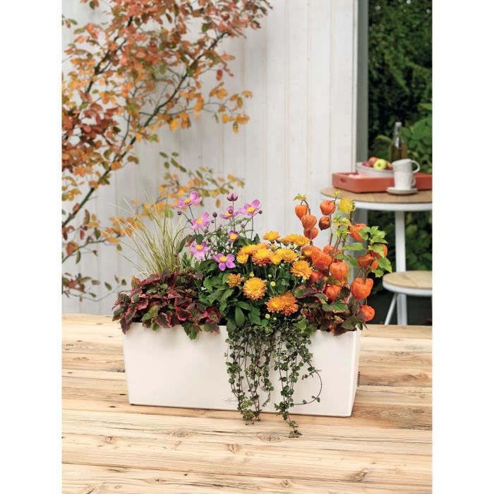 LECHUZA Jardiniere Balconera Color 50 ALL-IN-ONE White 15670