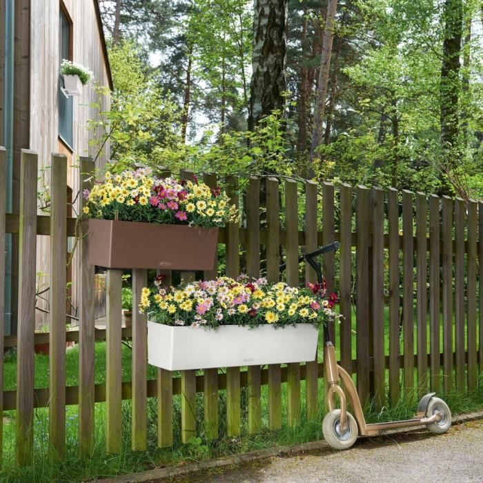 Jardiniere - Balconera color 80 - Complete kit - White - 12 L - LECHUZA