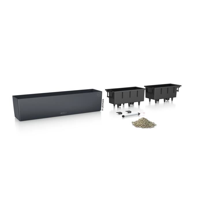 Jardiniere - Balconera color 80 - Complete kit - Slate gray - 12 L - LECHUZA
