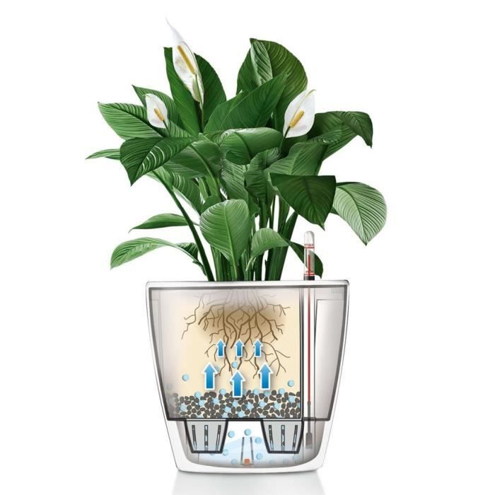 Jardiniere - Classico premium LS 28 - Complete kit - Glossy white - 7 L - LECHUZA