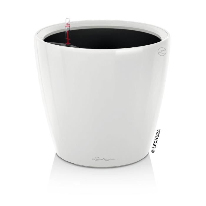 Planter - LECHUZA - Classico 35 LS ALL-IN-ONE - Glossy white - Irrigation system - 13 L